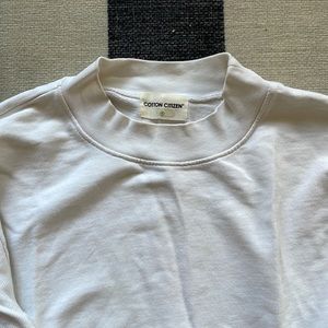 Cotton citizen white cropped sweatshirt